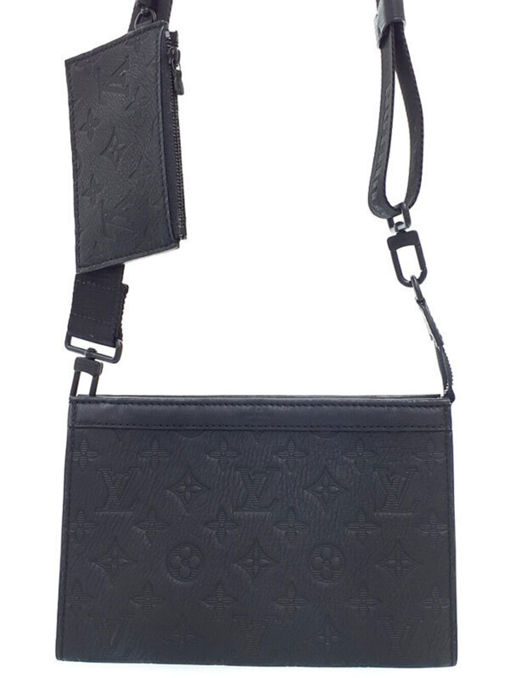 Louis Vuitton Monogram Shadow Black Gaston Wearable Wallet Shoulder Bag